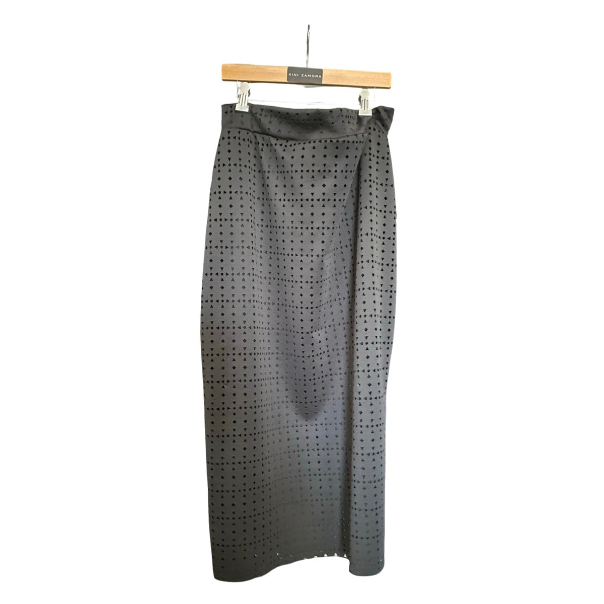 EYELET PENCIL SKIRT, BLACK, MEDIUM