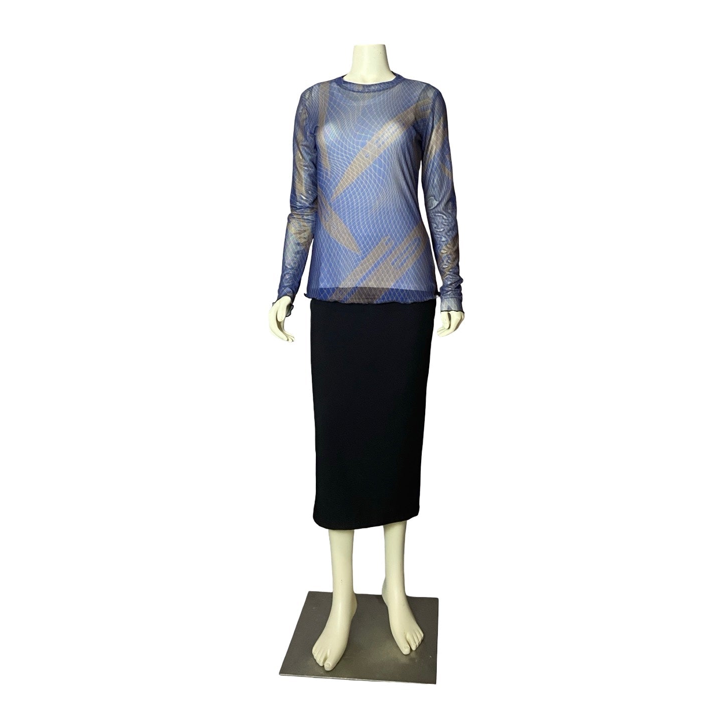 HIʻA, LONG SLEEVE MESH TOP