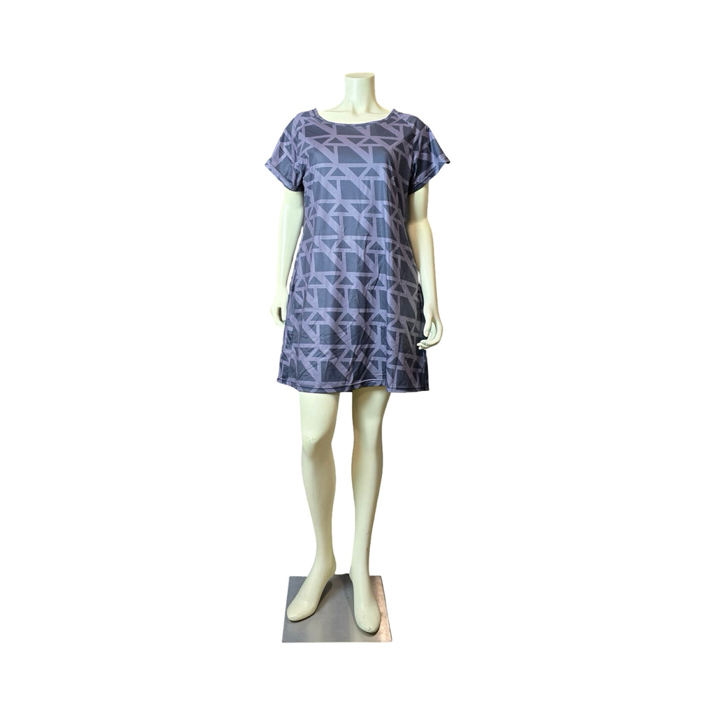 KZ MONOGRAM, BLACK, SMOCK DRESS