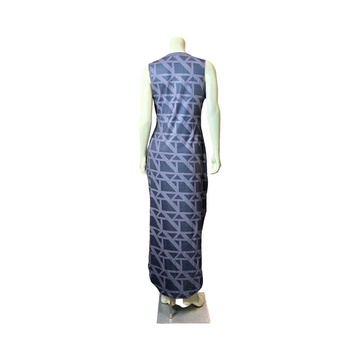 KZ MONOGRAM, BLACK, SLEEVELESS MAXI