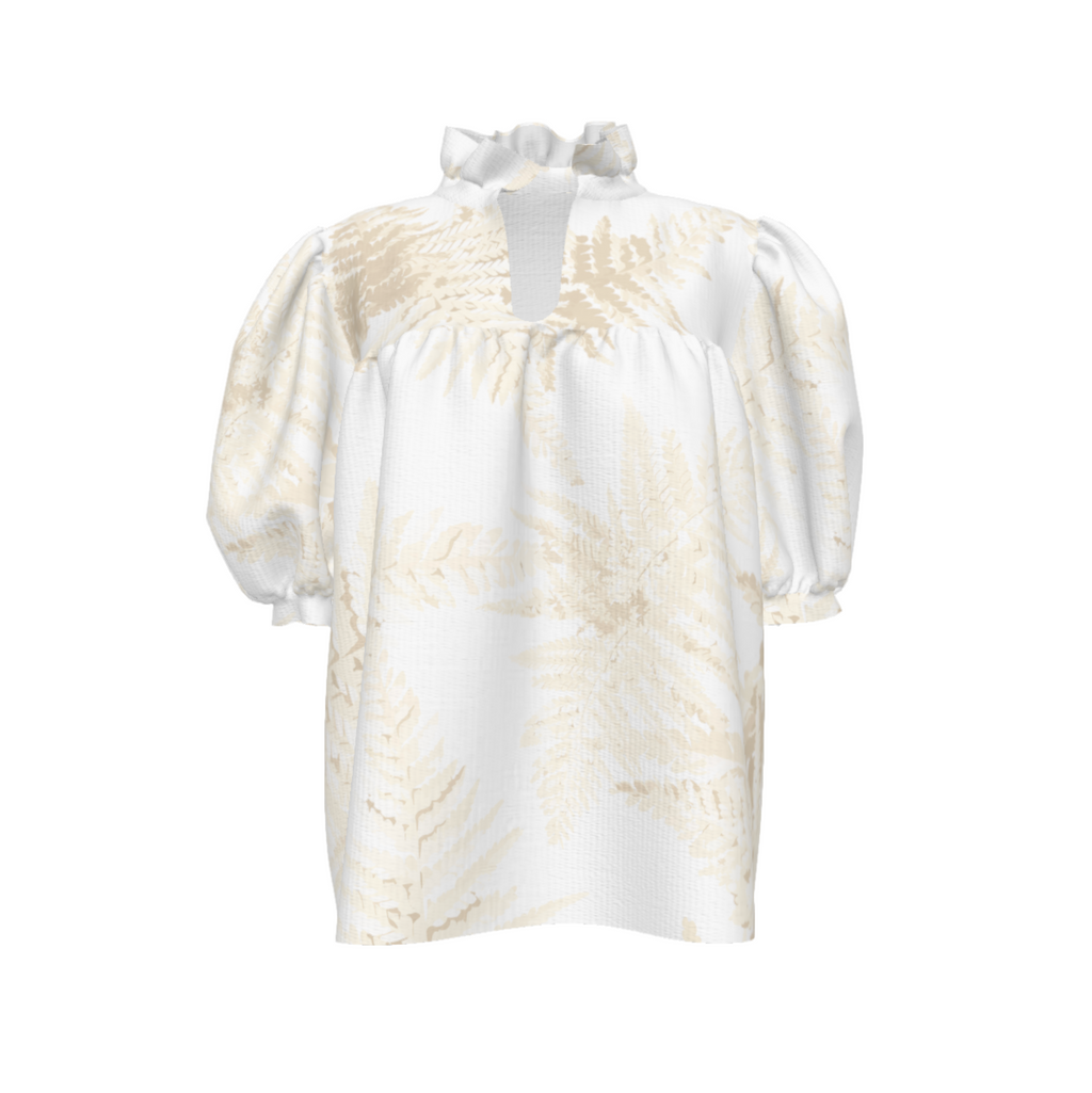 PALAPALAI, WHITE, MUʻUMUʻU TOP, 2X