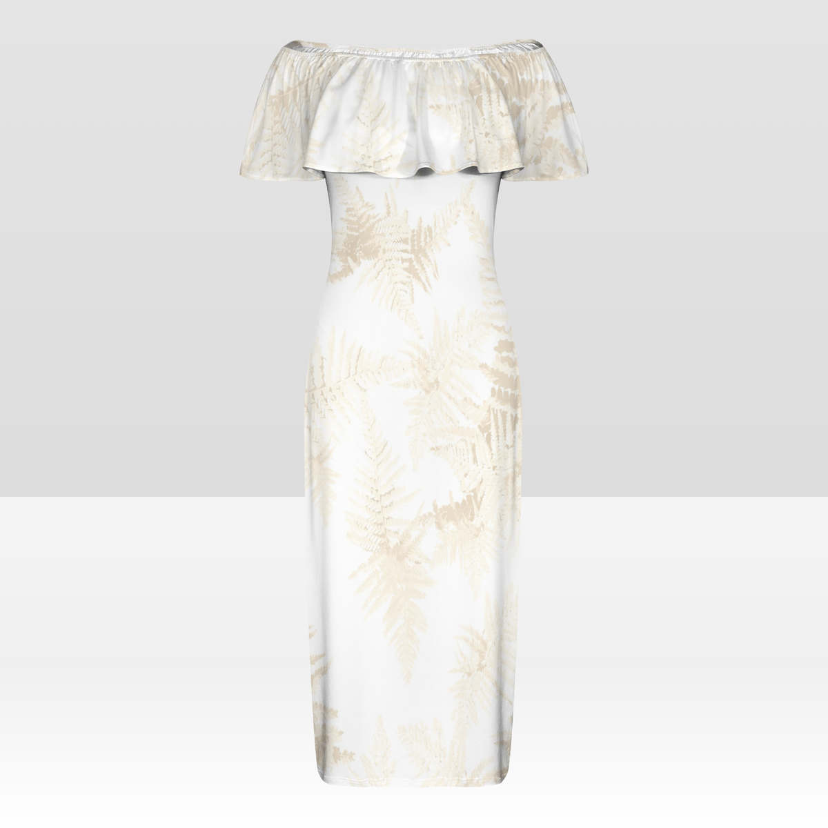 PALAPALAI, WHITE, RUFFLE MAXI DRESS, 2XL