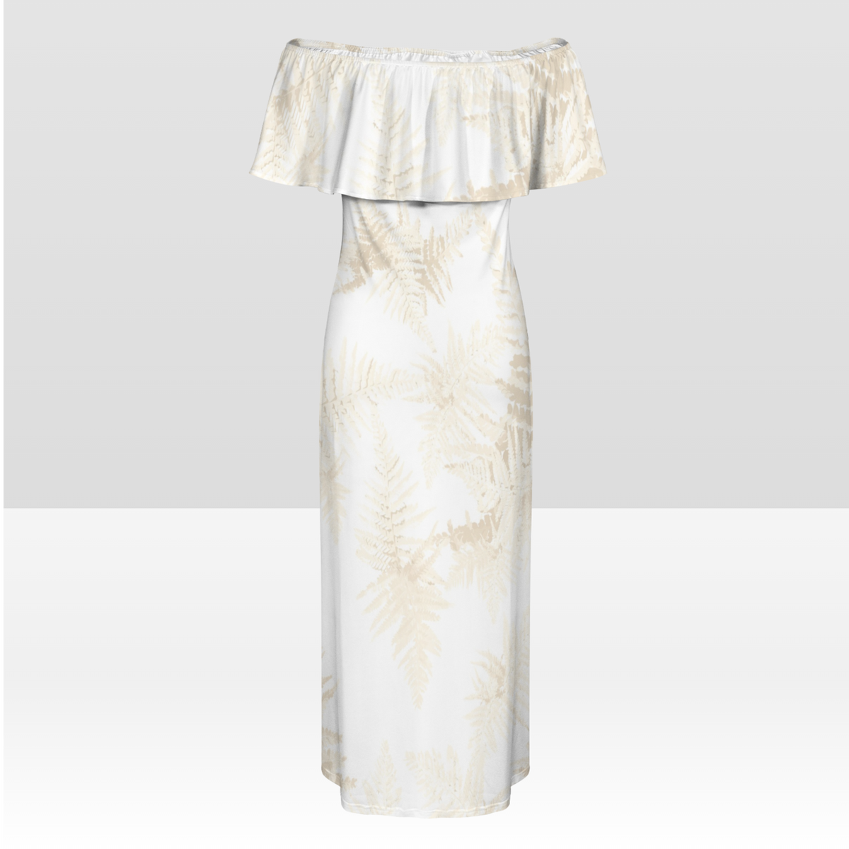 PALAPALAI, WHITE, RUFFLE MAXI DRESS, 2XL
