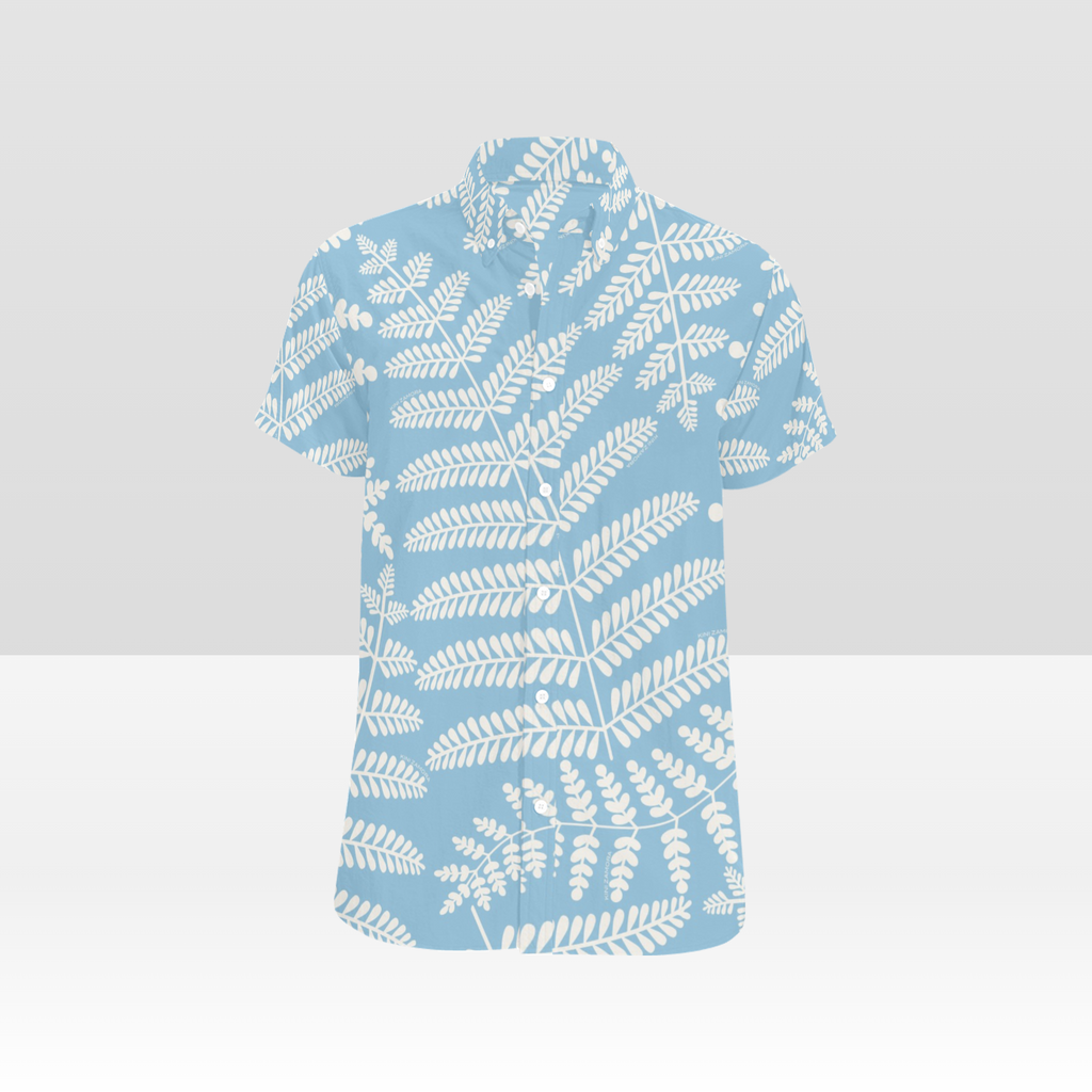 PALAPALAI, BLUE, BUTTON UP ALOHA SHIRT, SMALL